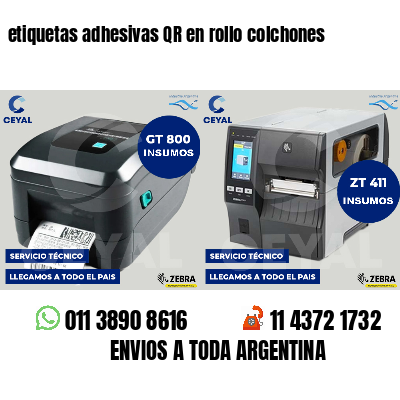 etiquetas adhesivas QR en rollo colchones