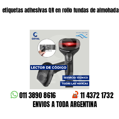 etiquetas adhesivas QR en rollo fundas de almohadas