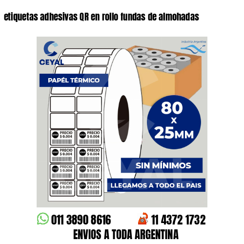 etiquetas adhesivas QR en rollo fundas de almohadas