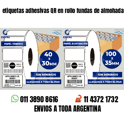 etiquetas adhesivas QR en rollo fundas de almohadas