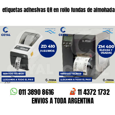 etiquetas adhesivas QR en rollo fundas de almohadas