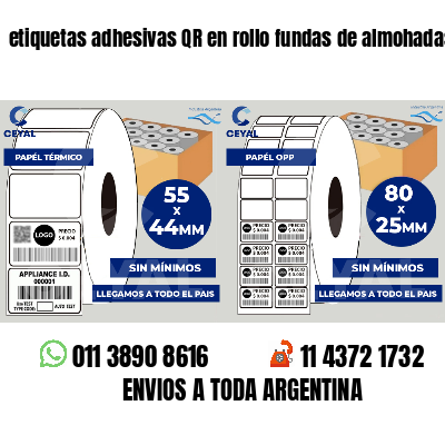 etiquetas adhesivas QR en rollo fundas de almohadas
