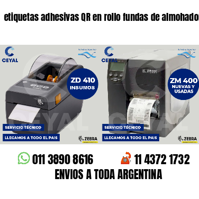 etiquetas adhesivas QR en rollo fundas de almohadones