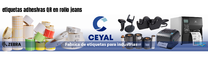 etiquetas adhesivas QR en rollo jeans