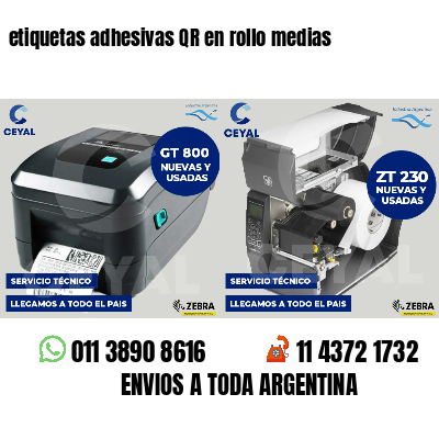 etiquetas adhesivas QR en rollo medias