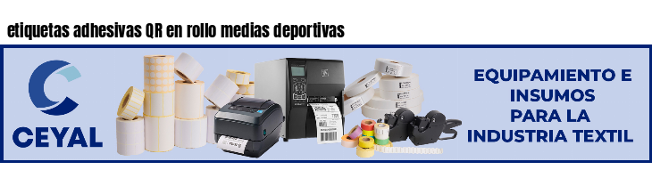 etiquetas adhesivas QR en rollo medias deportivas