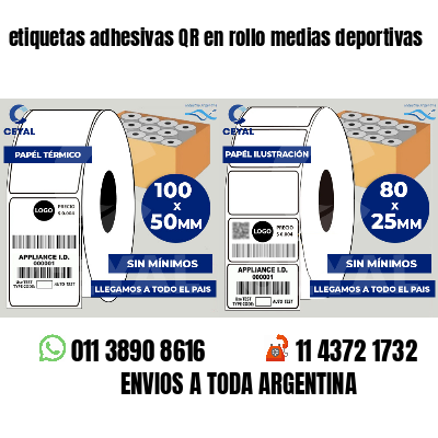etiquetas adhesivas QR en rollo medias deportivas