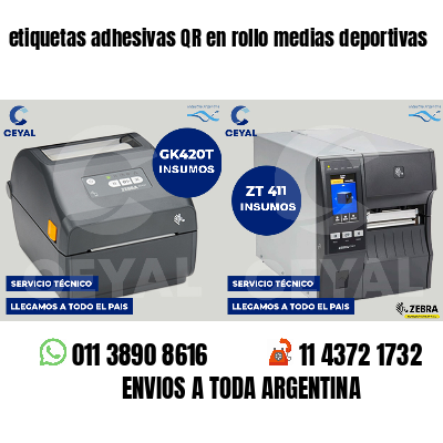 etiquetas adhesivas QR en rollo medias deportivas