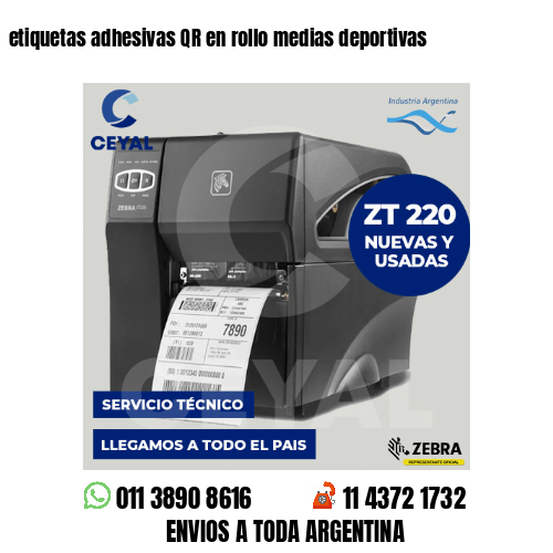 etiquetas adhesivas QR en rollo medias deportivas