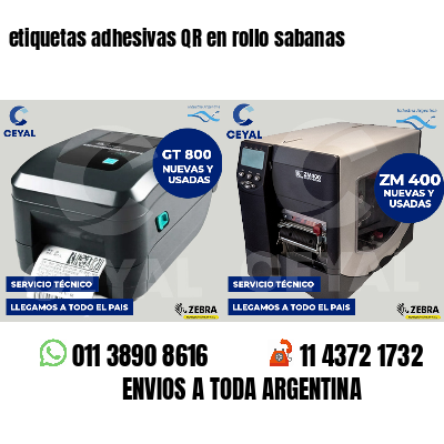 etiquetas adhesivas QR en rollo sabanas