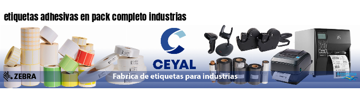etiquetas adhesivas en pack completo industrias