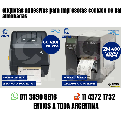 etiquetas adhesivas para impresoras codigos de barras almohadas