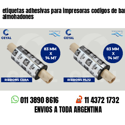 etiquetas adhesivas para impresoras codigos de barras almohadones