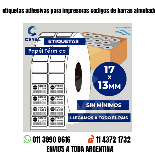 etiquetas adhesivas para impresoras codigos de barras almohadones