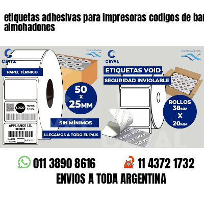etiquetas adhesivas para impresoras codigos de barras almohadones