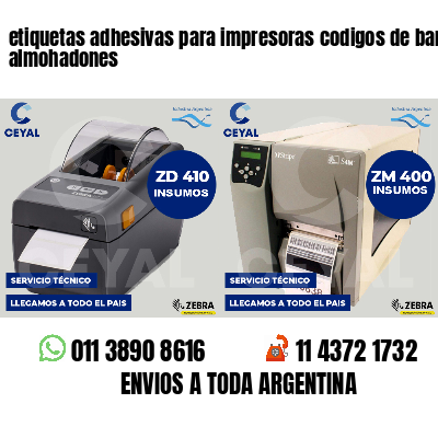 etiquetas adhesivas para impresoras codigos de barras almohadones