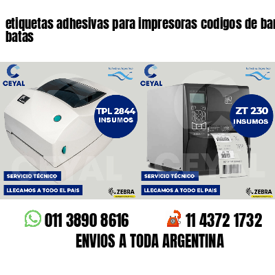 etiquetas adhesivas para impresoras codigos de barras batas