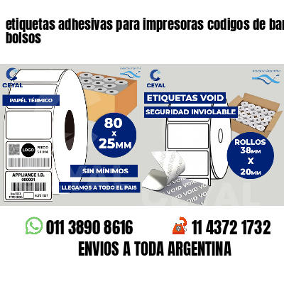 etiquetas adhesivas para impresoras codigos de barras bolsos