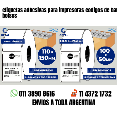 etiquetas adhesivas para impresoras codigos de barras bolsos