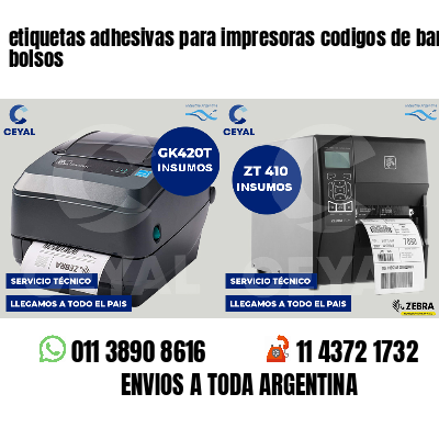 etiquetas adhesivas para impresoras codigos de barras bolsos