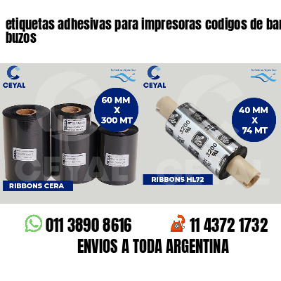 etiquetas adhesivas para impresoras codigos de barras buzos