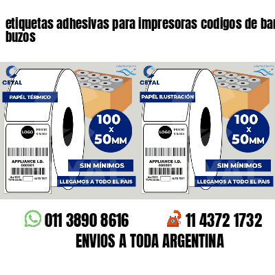 etiquetas adhesivas para impresoras codigos de barras buzos