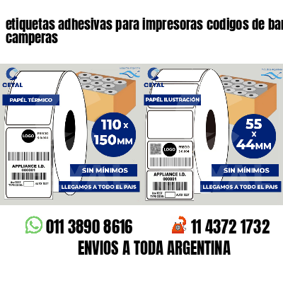 etiquetas adhesivas para impresoras codigos de barras camperas