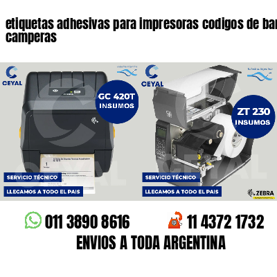 etiquetas adhesivas para impresoras codigos de barras camperas