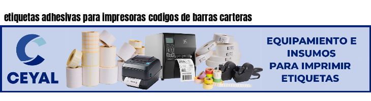 etiquetas adhesivas para impresoras codigos de barras carteras