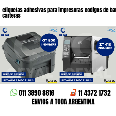 etiquetas adhesivas para impresoras codigos de barras carteras