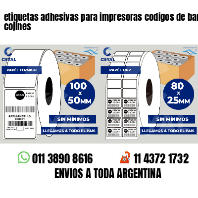 etiquetas adhesivas para impresoras codigos de barras cojines