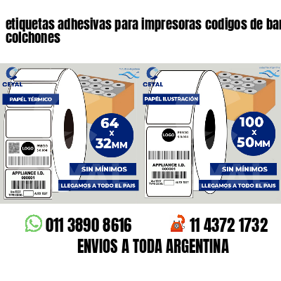 etiquetas adhesivas para impresoras codigos de barras colchones