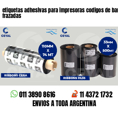etiquetas adhesivas para impresoras codigos de barras frazadas