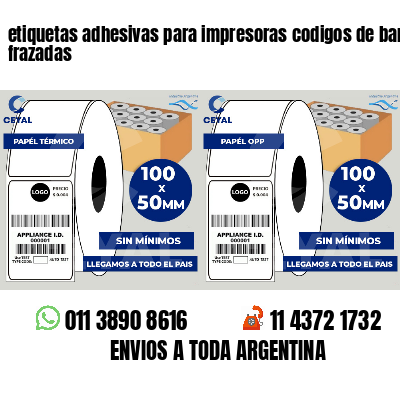 etiquetas adhesivas para impresoras codigos de barras frazadas