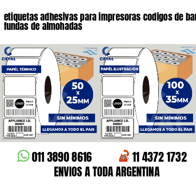 etiquetas adhesivas para impresoras codigos de barras fundas de almohadas