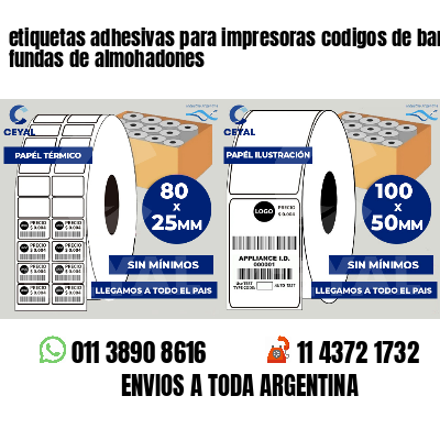 etiquetas adhesivas para impresoras codigos de barras fundas de almohadones
