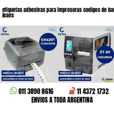 etiquetas adhesivas para impresoras codigos de barras jeans