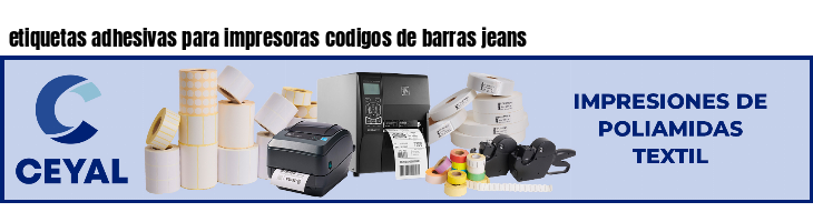 etiquetas adhesivas para impresoras codigos de barras jeans