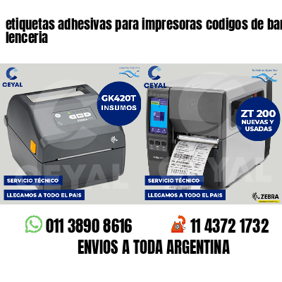 etiquetas adhesivas para impresoras codigos de barras lenceria