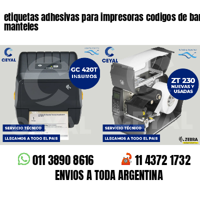 etiquetas adhesivas para impresoras codigos de barras manteles