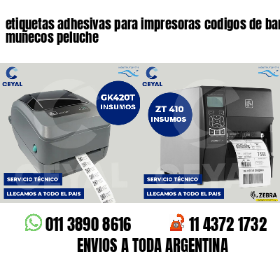 etiquetas adhesivas para impresoras codigos de barras muñecos peluche