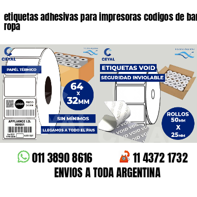 etiquetas adhesivas para impresoras codigos de barras ropa