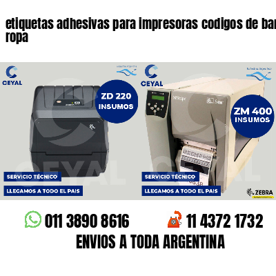 etiquetas adhesivas para impresoras codigos de barras ropa