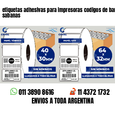 etiquetas adhesivas para impresoras codigos de barras sabanas