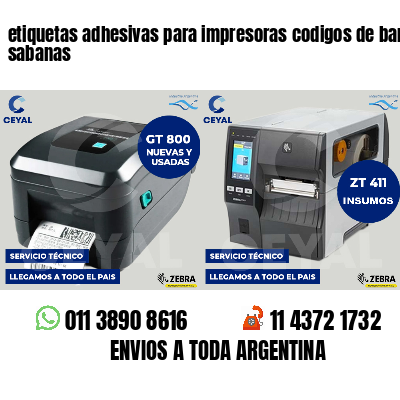 etiquetas adhesivas para impresoras codigos de barras sabanas