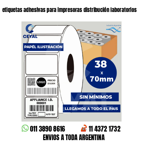 etiquetas adhesivas para impresoras distribución laboratorios