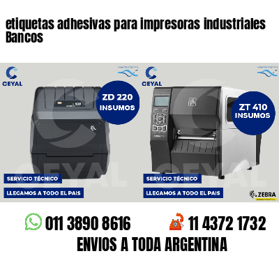 etiquetas adhesivas para impresoras industriales Bancos