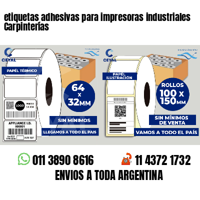 etiquetas adhesivas para impresoras industriales Carpinterías