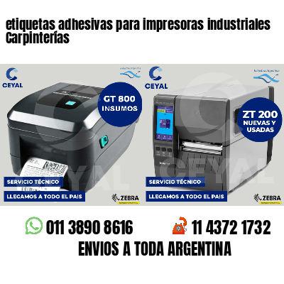 etiquetas adhesivas para impresoras industriales Carpinterías