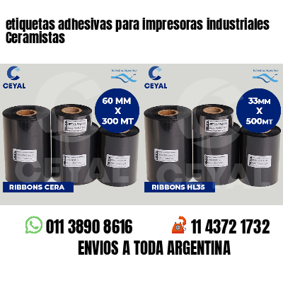 etiquetas adhesivas para impresoras industriales Ceramistas